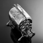 Victorian silver-plated folding biscuit box