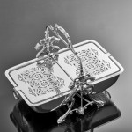 Victorian silver-plated folding biscuit box