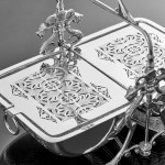 Victorian silver-plated folding biscuit box