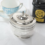 Edwardian oval sterling silver tea caddy