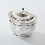 Edwardian oval sterling silver tea caddy