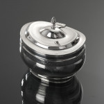 Edwardian oval sterling silver tea caddy