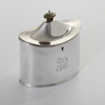 George III neoclassical style sterling silver tea caddy