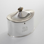 George III neoclassical style sterling silver tea caddy