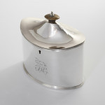 George III neoclassical style sterling silver tea caddy