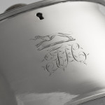 George III neoclassical style sterling silver tea caddy