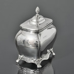 18th century style Edwardian sterling silver tea caddy