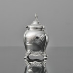 18th century style Edwardian sterling silver tea caddy