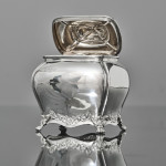 18th century style Edwardian sterling silver tea caddy