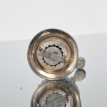 Edwardian cut glass & sterling silver pepper grinder