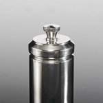 Column-shaped sterling silver pepper grinder with Peugeot movement