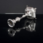 Single Portuguese silver candlestick