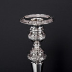 Single Portuguese silver candlestick