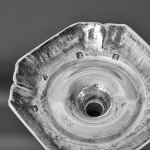 Pair of George II cast sterling silver candlesticks