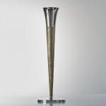 Pair of mid-century silver-gilt candlesticks