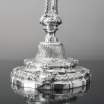 Pair of antique 1st standard French silver 5-light candelabra