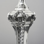 Pair of antique 1st standard French silver 5-light candelabra