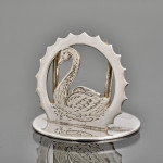 Matched set of 12 sterling silver swan place card holders