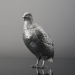 Edwardian sterling silver model of a partridge