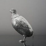 Edwardian sterling silver model of a partridge