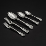 Rare set of hand-forged Princess No 2 sterling silver cutlery for 12 in fitted canteen