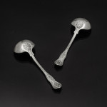 Rare set of hand-forged Princess No 2 sterling silver cutlery for 12 in fitted canteen