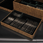 Rare set of hand-forged Princess No 2 sterling silver cutlery for 12 in fitted canteen