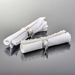 Pair of silver elephant napkin rings