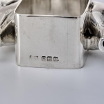 Pair of silver elephant napkin rings