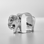 Pair of silver elephant napkin rings