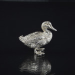 Small sterling silver mallard drake