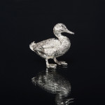 Small sterling silver mallard drake