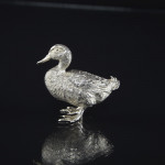 Small sterling silver mallard drake
