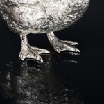 Small sterling silver mallard drake