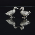 Small sterling silver mallard drake