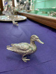 Small silver mallard drake duck