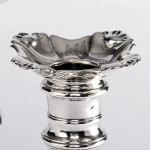 Pair of George II cast sterling silver candlesticks