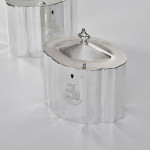 Pair of George III sterling silver tea caddies
