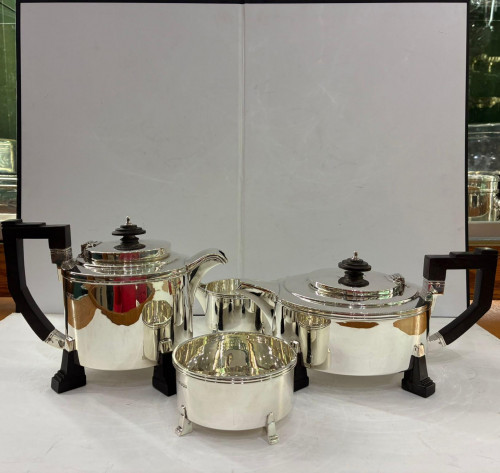 4-piece Art Deco sterling silver tea & coffee set