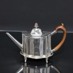 George III sterling silver teapot & stand