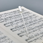 12" silver-plated conductor's baton