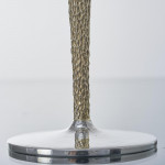 Set of six mid-century sterling silver wine goblets