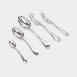 Set of Edwardian hand-forged Old English sterling silver cutlery set for 18