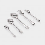 Set of Edwardian hand-forged Old English sterling silver cutlery set for 18