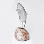 Cast salmon sterling silver model