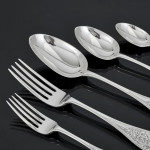 Rare set of Victorian hand-forged New Gothic sterling silver cutlery for 18