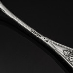 Rare set of Victorian hand-forged New Gothic sterling silver cutlery for 18