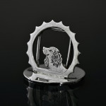 Set of six British wildlife sterling silver place card or menu holders