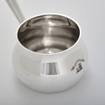 George III Scottish sterling silver brandy warmer & cover