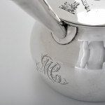 George III Scottish sterling silver brandy warmer & cover